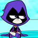 Raven, seen here from Teen Titans Go, is coming to live-action played by actress Teagan Croft. Image: DC